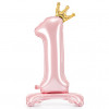 Balão de Ar NÚMERO 1 Rosa Coroa - 84CM